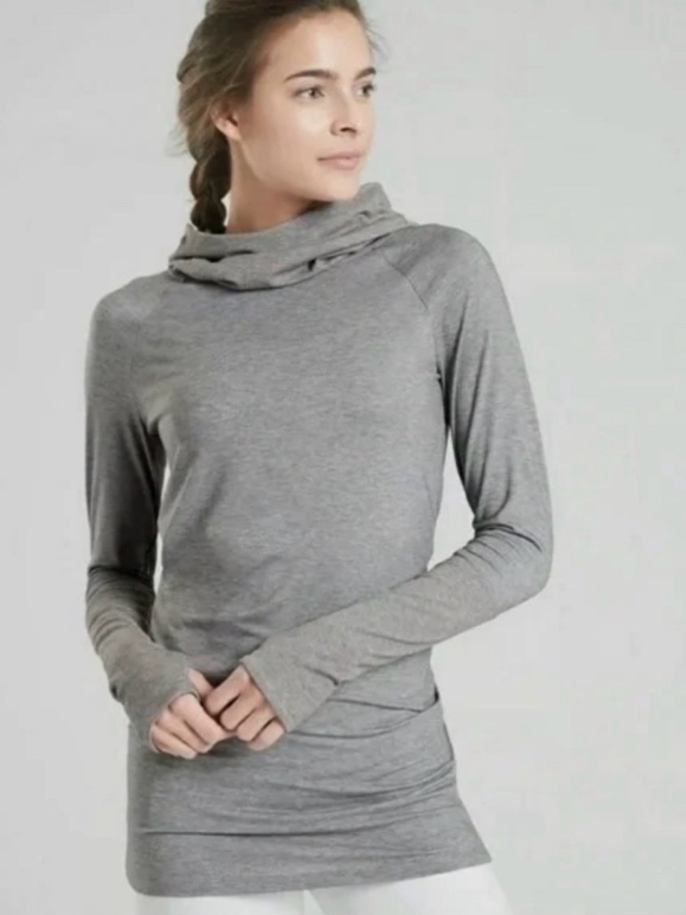 Athleta Heather Gray Cowl Neck Long Sleeve Sweater *NWOT